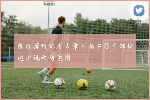 陈戌源对记者文章不满中层干部传达少说两句意图